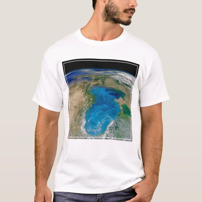 Blue Phytoplankton Bloom In The Black Sea T-Shirt (Front)