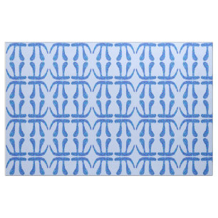 Blue Pi Symbol Math Geek Blue On Blue Pattern Fabric
