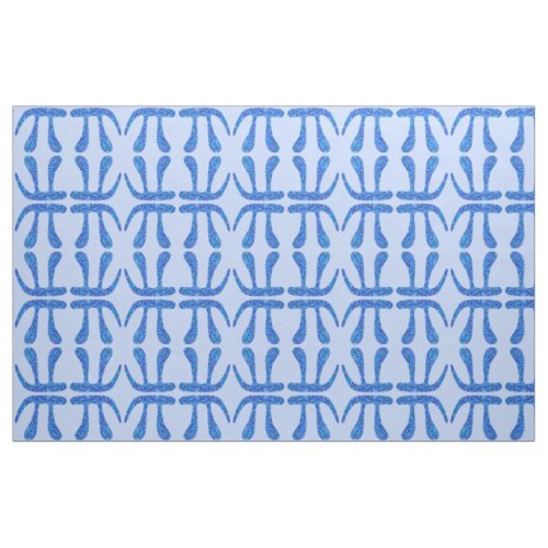 Blue Pi Symbol Math Geek Blue On Blue Pattern Fabric