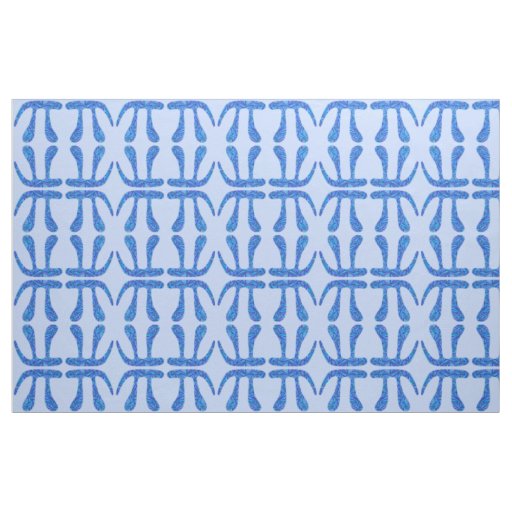 Blue Pi Symbol Math Geek Blue On Blue Pattern Fabric