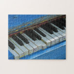 Blue Piano Jigsaw Puzzle<br><div class="desc">A blue piano along the 16th street mall in Denver Colorado. There are several pianos along the mall that people can play.</div>