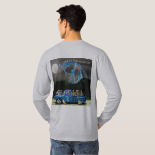 Blue Pick-up Truck and Skeleton Crew T-Shirt