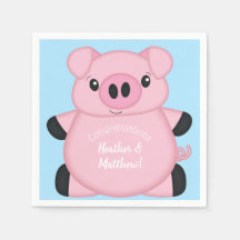 Blue Pig Baby Shower