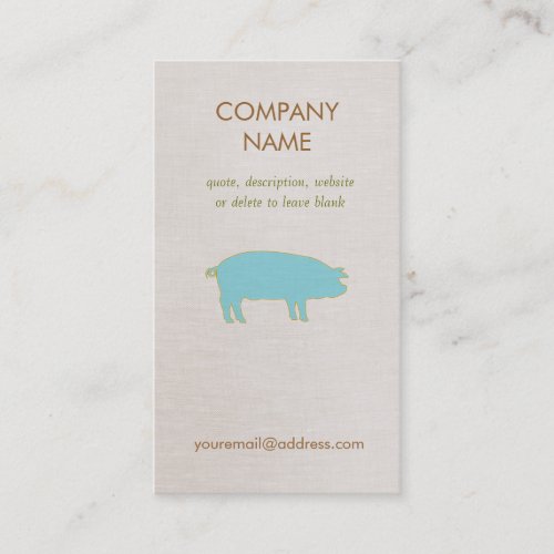 Blue Pig  Business Card