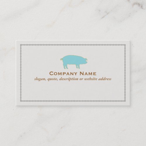 Blue Pig Business Card