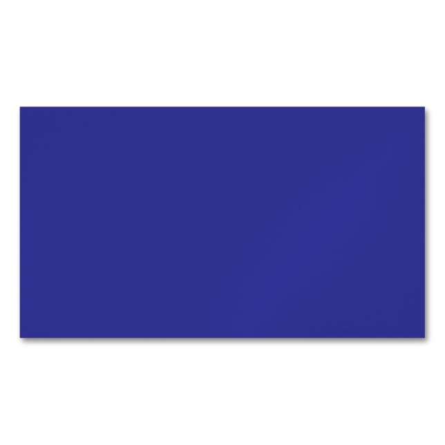 Blue (pigment) (solid color)  business card magnet (Front)