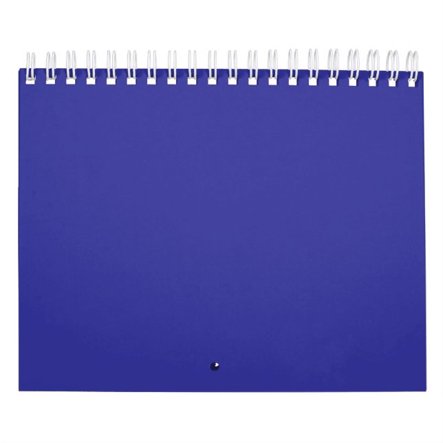 Blue (pigment) (solid color)  calendar (Cover)