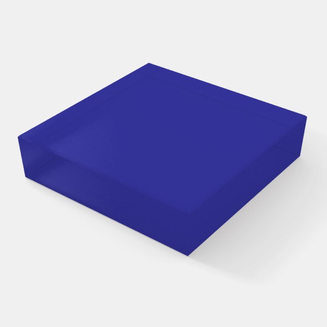 Blue (pigment) (solid color)  paperweight (Angled)