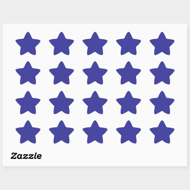 Blue (pigment) (solid color)  star sticker (Sheet)