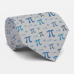 Blue PII 3.142 Mathematics Neck Tie