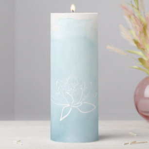 Blue Pillar Candle