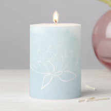 Blue  Pillar Candle