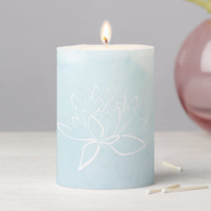 Blue  Pillar Candle