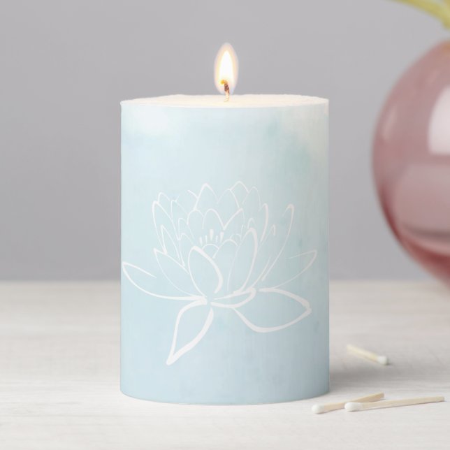 Blue  Pillar Candle (In Situ)