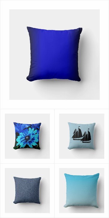  Blue Pillows / Throw Pillows