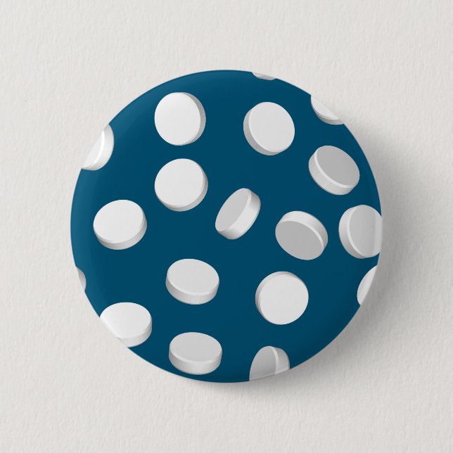 blue pills drugs button (Front)