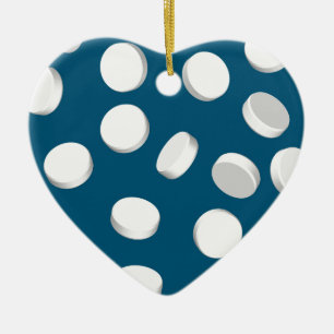 blue pills drugs ceramic ornament