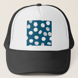 blue pills drugs trucker hat