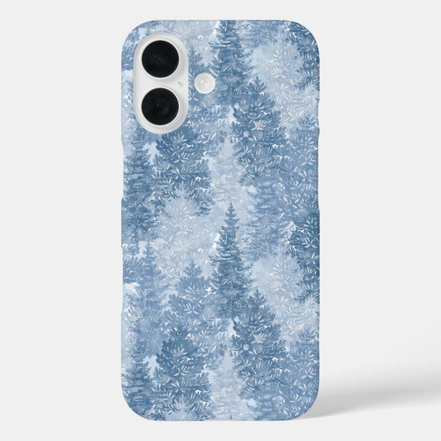 Blue Pine Tree Pattern Case-Mate iPhone Case (Back)
