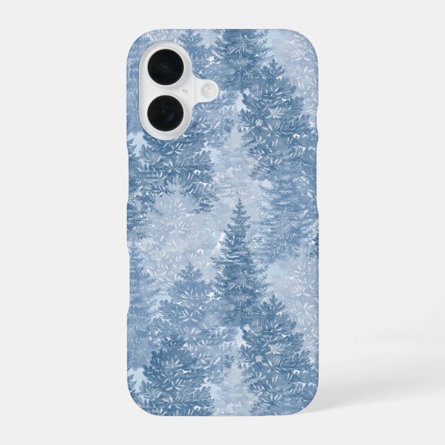 Blue Pine Tree Pattern Iphone Case (Back)