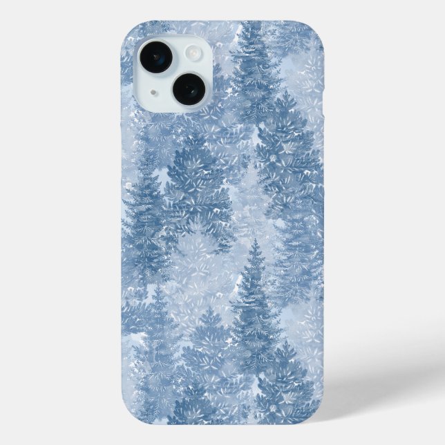 Blue Pine Trees Case-Mate iPhone Case (Back)