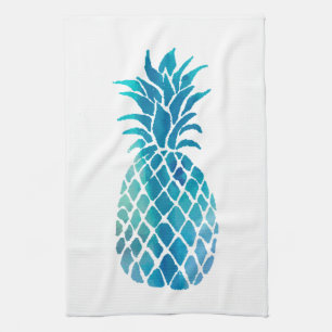 blue pineapple kitchen towel
