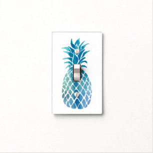 blue pineapple light switch cover