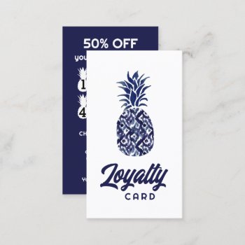 Blue Pineapple Loyalty Card by amoredesign at Zazzle