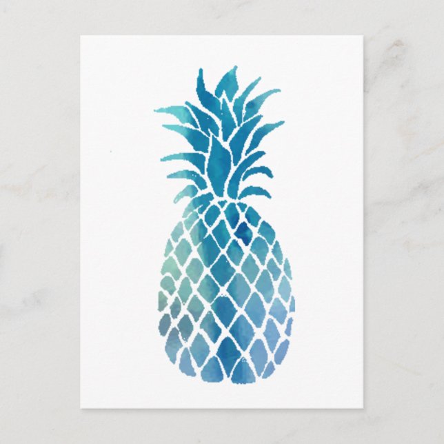 blue pineapple postcard (Front)