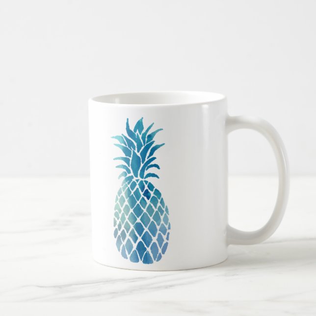 blue pineapples coffee mug (Right)
