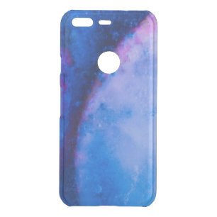 Blue pink abstract ice design uncommon google pixel case