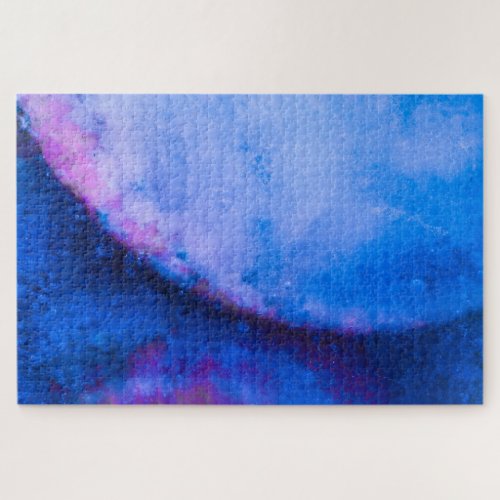 Blue Pink Abstract Impossible Jigsaw Puzzle