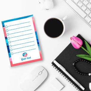 Blue Pink abstract initial Post-it Notes