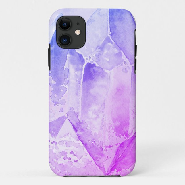 *~* Blue Pink Amethyst Crystal Healing Energy Case-Mate iPhone Case (Back)