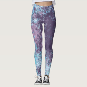 Blue Pink and Purple abstract Leggings