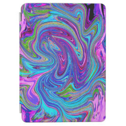 Blue, Pink and Purple Groovy Abstract Retro Art iPad Air Cover