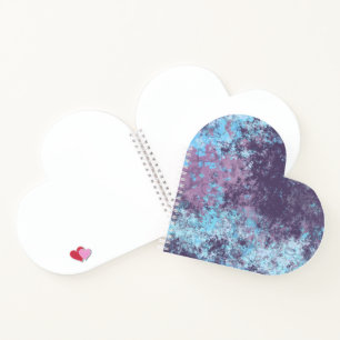 Blue, Pink and Purple Marble Abstract Notebook