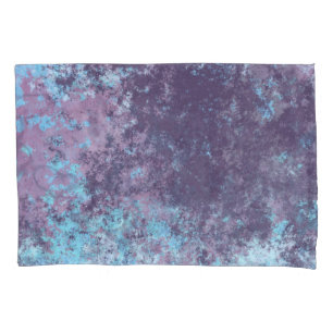 Blue, Pink and Purple Marble Abstract Pillow Case