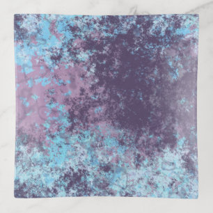 Blue, Pink and Purple Marble Abstract Trinket Tray