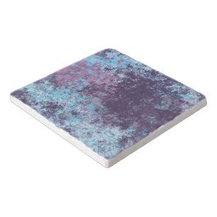Blue, Pink and Purple Marble Abstract Trivet