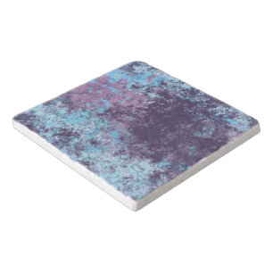 Blue, Pink and Purple Marble Abstract Trivet