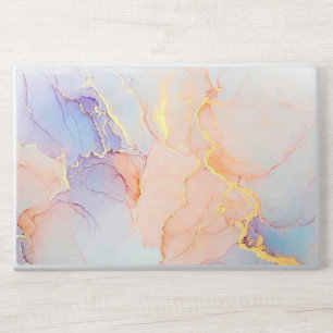 Blue, Pink and Rose Gold Marble HP Laptop Skin