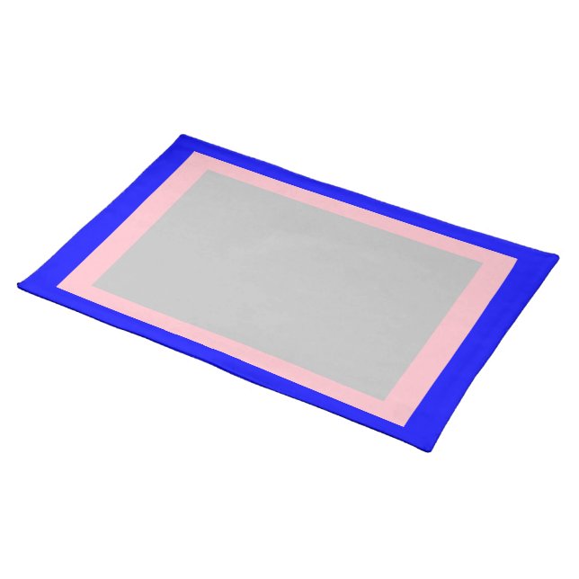 Blue Pink and Silver Placemat (On Table)