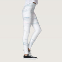 Dutch White Solid Color Leggings