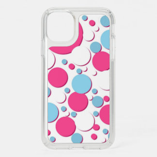 Blue pink and white polka dots speck iPhone 11 case