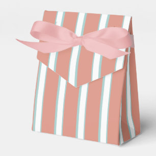 Blue, pink and white stripes pattern favor boxes
