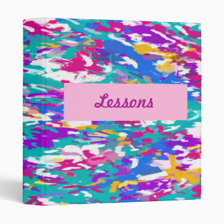 Blue, Pink and Yellow Binder