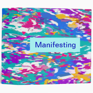 Blue, Pink and Yellow Binder