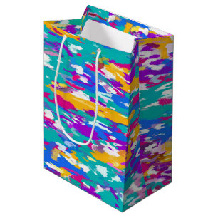 Blue, Pink and Yellow Medium Gift Bag