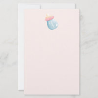  Blue & Pink Baby Bottle Cute